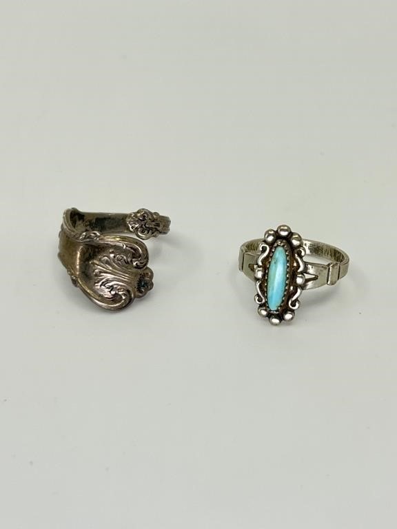 (2) Sterling Silver Rings