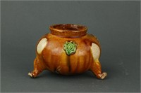 Tang Sancai Type Chinese Pottery Tripod Censer