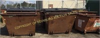 (6) steel rear load dumpsters