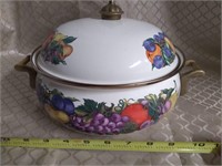 vintage flowered cooking pan excellent condition