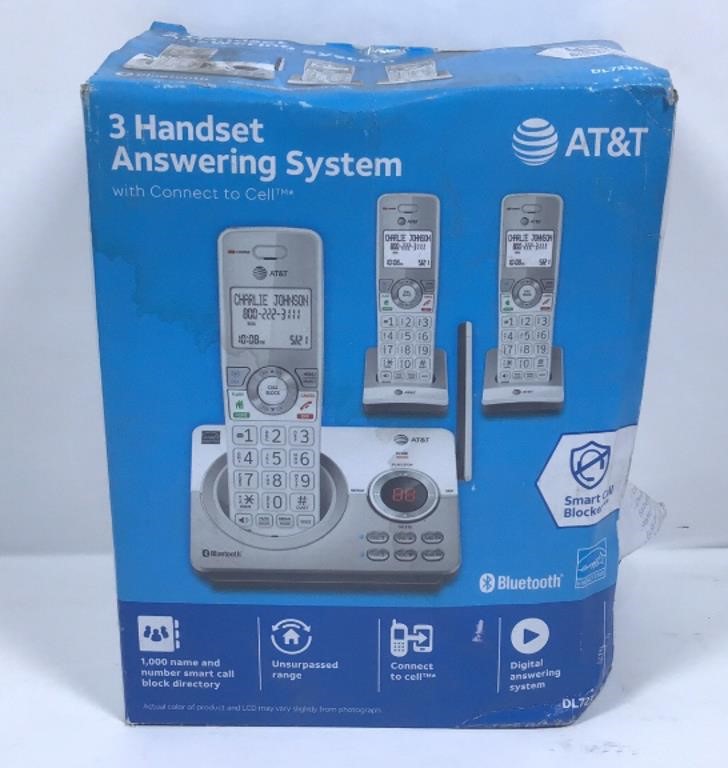 New Damaged Box AT&T 3 Handset Answering System
