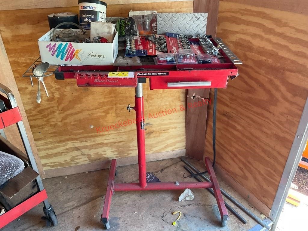 Rolling Shop Cart W/ Contents