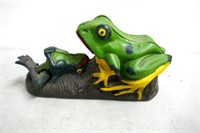 Cast Iron Frog Bank 9"L