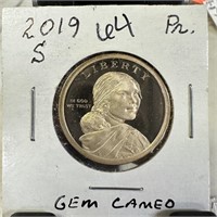 2019-S GEM CAMEO PROOF SACAGAWEA DOLLAR