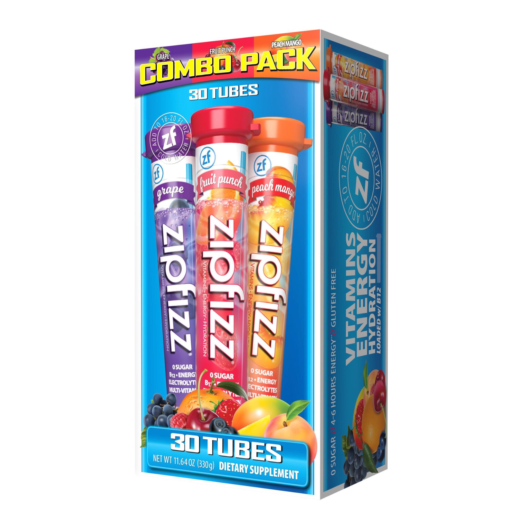 Zipfizz Energy Drink Mix  30 Tubes
