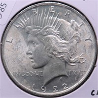 1922 PEACE DOLLAR CHOICE BU