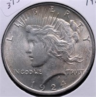 1924 PEACE DOLLAR CHOICE BU