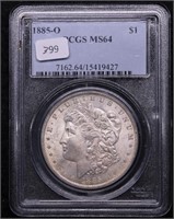 1885 O PCGS MS64 MORGAN DOLLAR