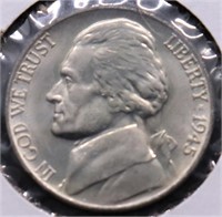 1945 P CHOICE BU JEFFERSON NICKEL