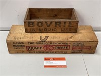 2 x Timber Boxes Inc. BOVRIL & KRAFT