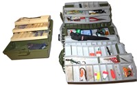 two tackle boxes & contents
