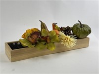 Artificial Floral Decour in Wood Box
