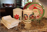 Christmas Themed Canisters, Trivets & More