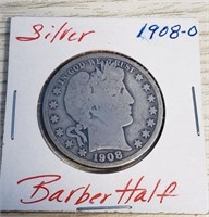 1908-O BARBER HEAD HALF DOLLAR