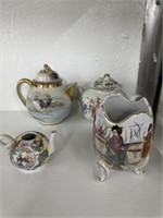 Vintage Nippon teapot and Asian teapots