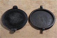 2 Antique Cast Iron Skillets