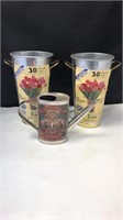 Vintage Tin Vases