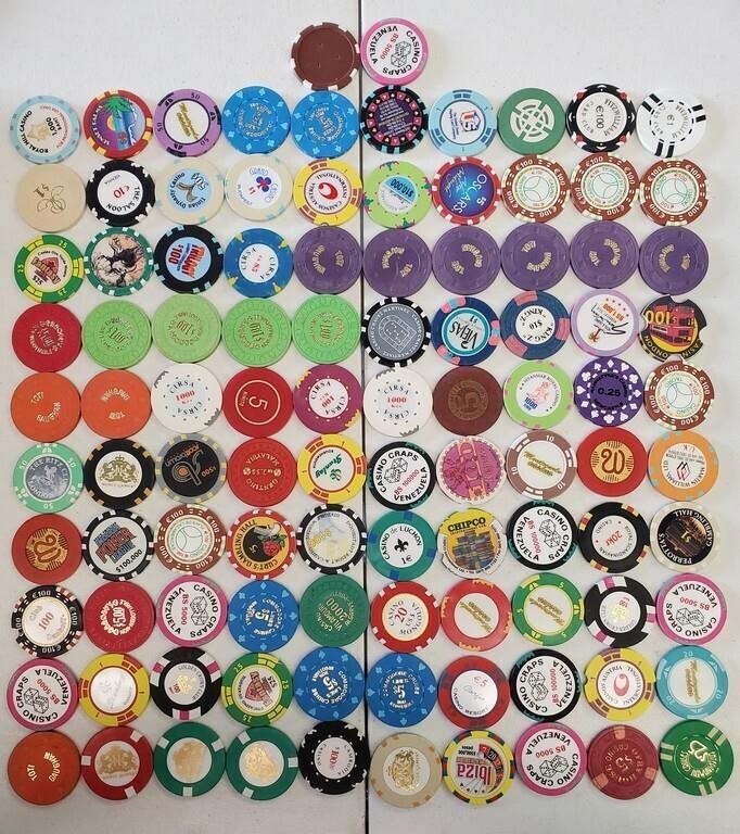 99 Foreign And Advertising Casino Chips