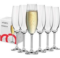 New Krosno Crystal Champagne Flute Glasses | Set