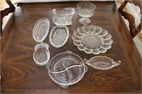 Group of serving trays & miscellaneous