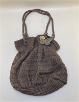 Brown Woven/Crocheted Purse