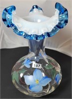 French Opalescent HP Vase by D. Anderson