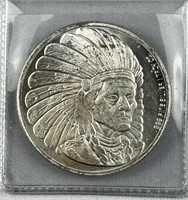 1oz Silver .999 Indian Chief Round