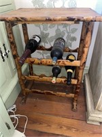 Vintage Rattan Wine Rack