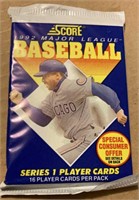 1992 Score Baseball Series 1 Cards Pack