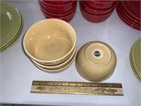 4 Food network Yellow Cereal/Salad bowls
