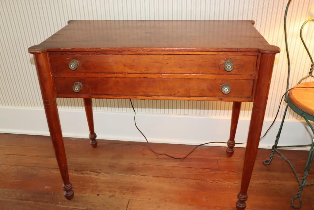 Antique writing desk with 2 drawers 33.25" X