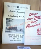 Vintage Pennsylvania and Selinsgrove flyers