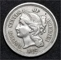 1872 Three Cent Nickel Nice