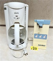 Krups Coffee Maker & Can Opener Lot