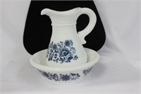 Avon Milkglass Miniature Pitcher and Bowl