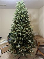 7ft Prelit Christmas Tree & Holiday Decor