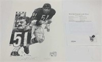 Dick Butkus Chicago Bears Lithograph