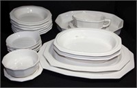 Set of White Pfaltzgraff Dishes Approx 21