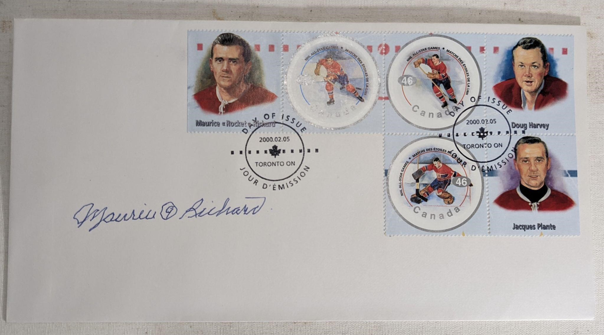 Maurice Richard Signed First Day Cover