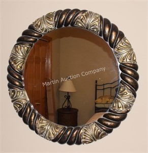 (B3) 34" Round Decorative Wall Mirror