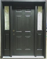 36" Wide Steel Door with Two Sidelites