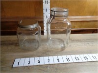 2-Vintage Glass Jars