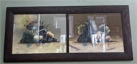 Antique Dual Still Life Framed Picture