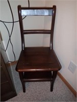 Antique Combination Chair & Step Stool