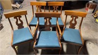 Set of 5 dining Table Chairs seat bottoms not