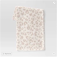 Knit Cheetah Throw Blanket Beige - Threshold