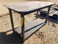 Approx 58" x 29 x 33" Tall Steel Welding Table