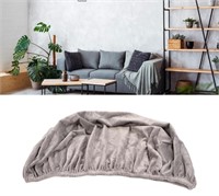 (22" x 13" -Grey) Square Couch Cushion Cover,
