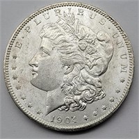 1904 O MORGAN SILVER DOLLAR BU