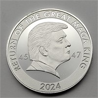 2024 DONALD TRUMP 1 OZ FINE SILVER ROUND